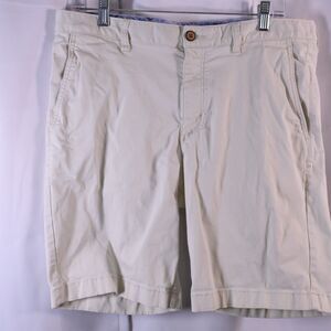 Tommy Bahama Mens 35 White Cotton Blend Chino Khaki Shorts
